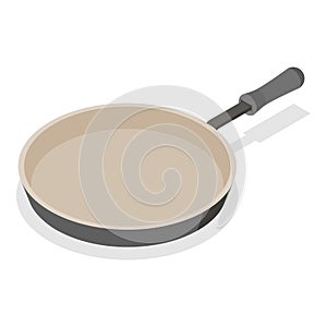 3D Isometric Flat Vector Set of Frying Pans. Item 3