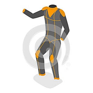 3D Isometric Flat Vector Set of Scuba Diving Equipment. Item 1