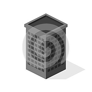 3d isometric office building icon. Vector illustration
