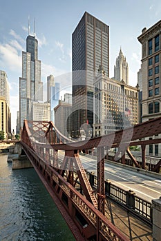 3D rendering of isometric Chicago bridge