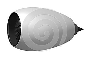 3D jet engine - side view