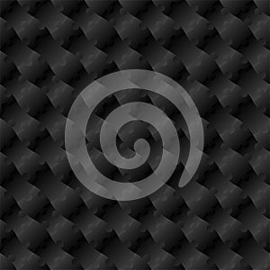 3D Jigsaw Tile Seamless Pattern Black_002