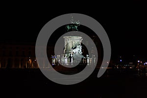 D. Jose I Statue in PraÃÂ§a ComÃÂ©rcio in Lisbon photo