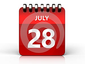 3d 28 july calendar