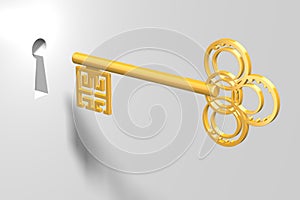 3D key/ lock/ solution concept