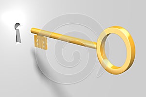 3D key/ lock/ solution concept