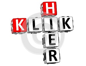 3D Klik Hier Crossword