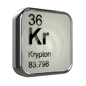 3d Krypton element photo