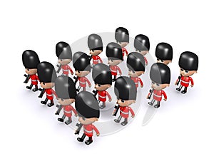 3d Large formation of Coldstream Guards photo