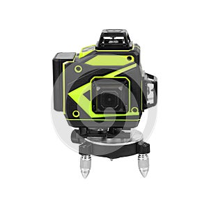 Laser level on a white background