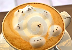 3D latte art photo