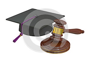 3D Law education concept