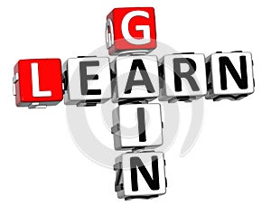 3D Learn Gain Crossword