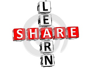 3D Learn Share Crossword