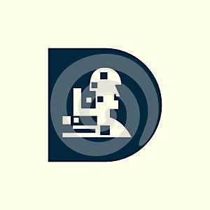 Letter D Data Management Logo