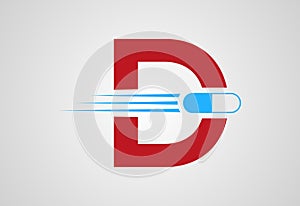 D letter logo with Creative symbol, Vector illustration