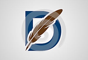 D letter logo with Creative symbol, Vector illustration