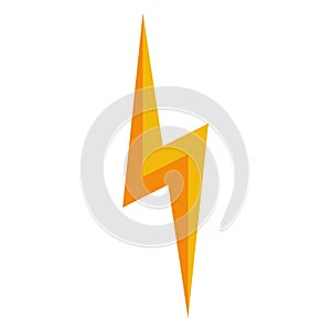 3d lightning icon, high voltage sign warns danger life lightning