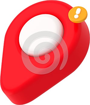 3d Location map pin, gps pointer marker element