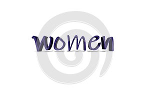 3d logo on color women photo