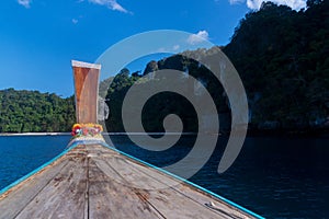 D. Long tail boat trip. Sunny day. Thailand.