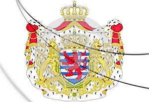 3D Luxembourg coat of arms.