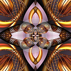 3D Luxury gold pattern tile