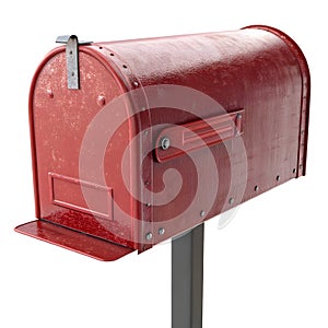 3D mailbox isolated on white background