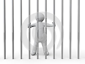 3d man behind bars