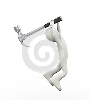 3d man claw hammer swing