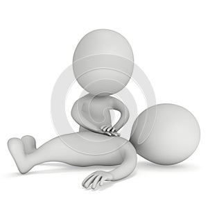 3d man doing cpr first aid