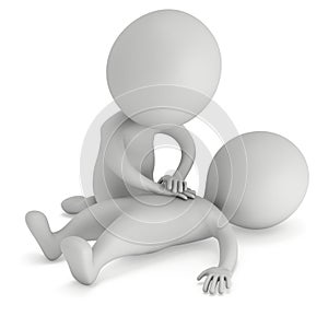 3d man doing cpr first aid