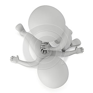 3d man doing cpr first aid