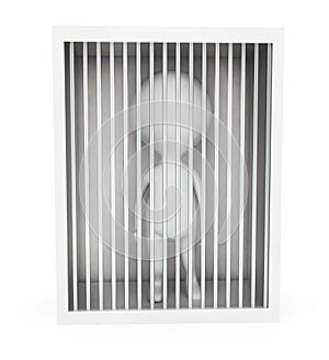 3d man inside bars concept