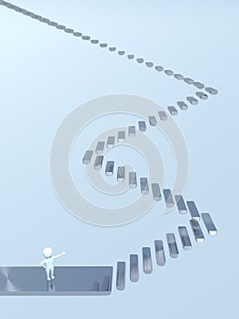 3D Man - Long Stairway