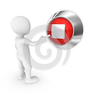 3d man presses the stop button.