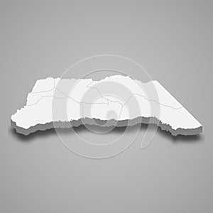 3d map of Arauca is a department of Colombia photo