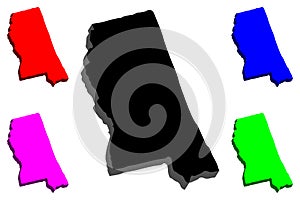 3D map of Mississippi