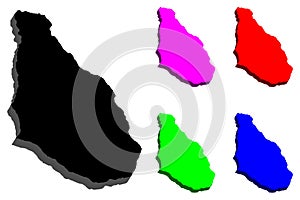 3D map of Montserrat photo