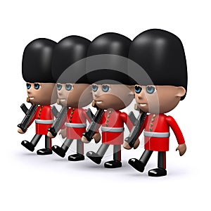 3d Marching formation of Coldstream Guards photo