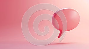 3D Matte Speech Bubble Floating Against Gradient Background. This is AI generative image.