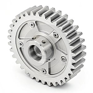 3D mechanical item isolated on white background photo