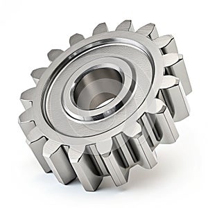 3D mechanical item isolated on white background photo