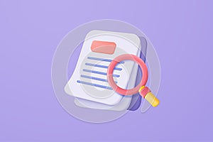 3d media file management concept. Searching image and video files in database. Document management soft, document flow app,