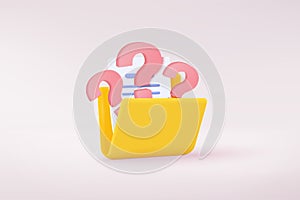 3d media file management concept. Searching image and video files in database. Document management soft, document flow app,