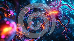 3D Medical Visualization of Macrophages Engulfing Bacteria