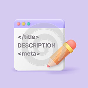 3D Meta Tags and Description Browser Concept