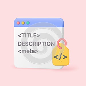 3D Meta Tags and Description Browser Window