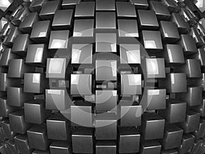 3d metal cubes background pattern