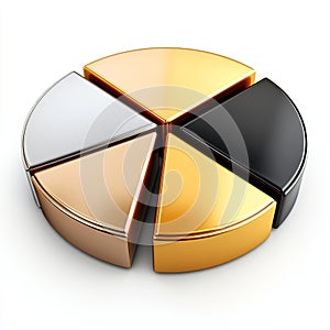 Metallic Pie Chart